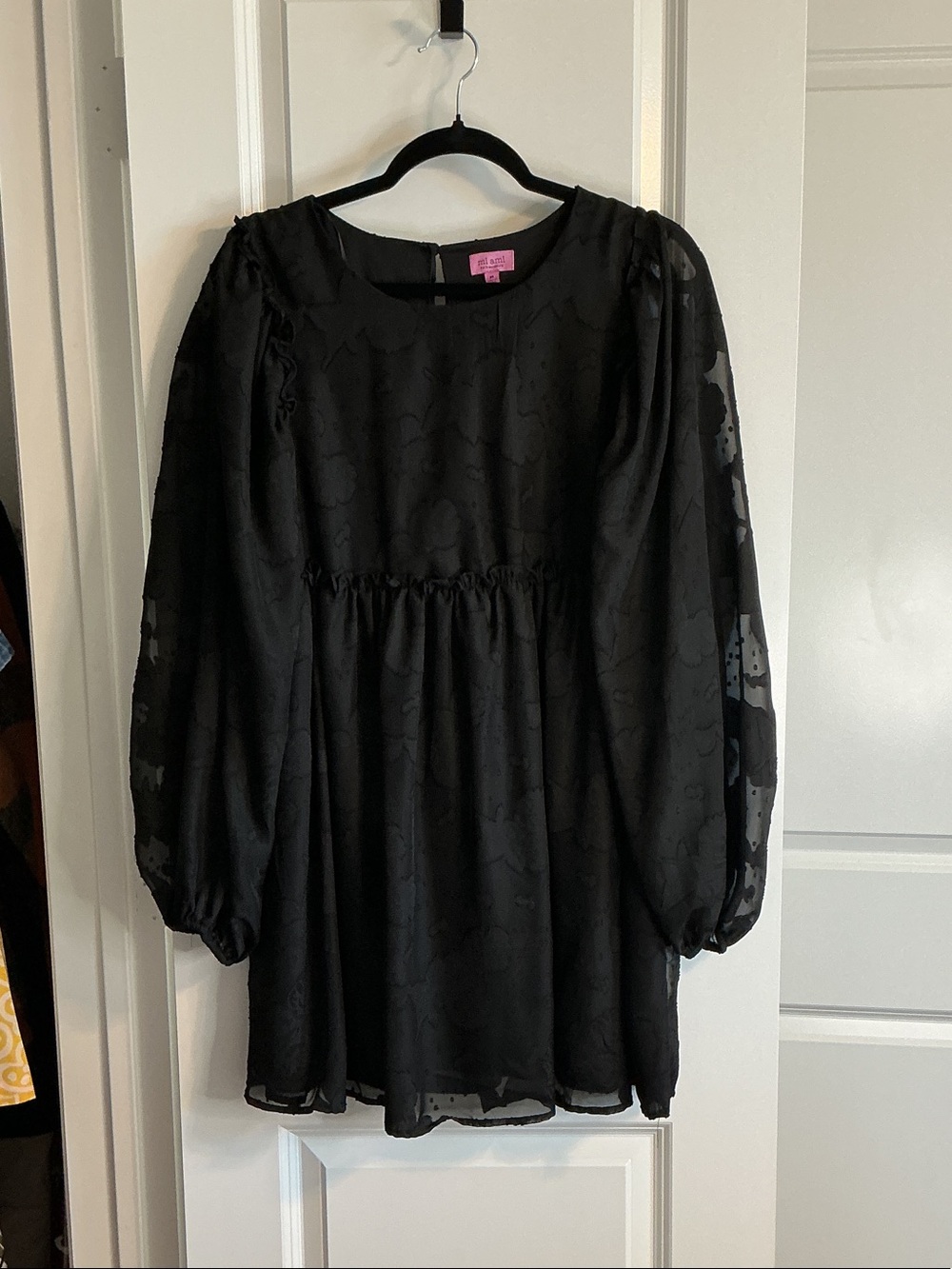 Black Semiformal Long Sleeve Dress by mi ami